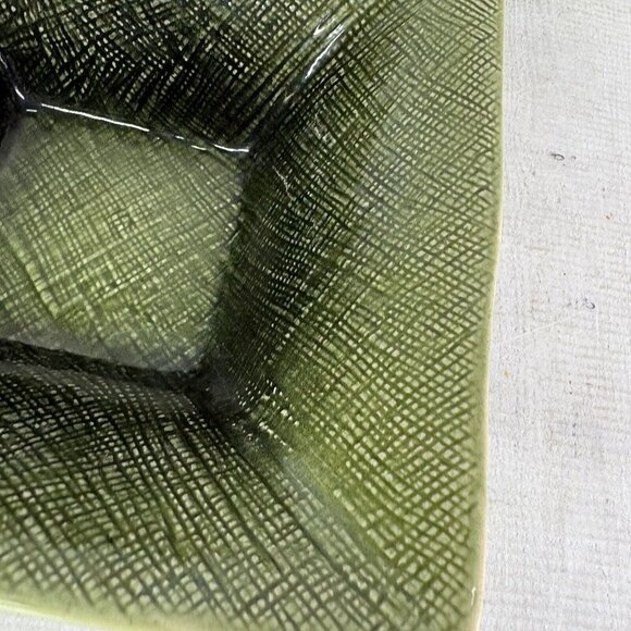 Home Target ASIAN LINEN Green Embossed Weave Square Soup Cereal Bowls Set of 4 - Picture 14 of 16